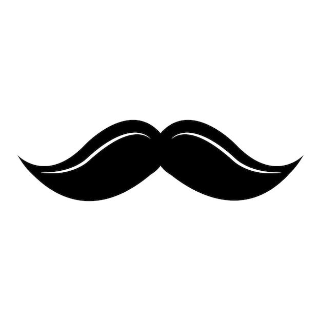 Wąsy ikona logo wektor szablon projektu