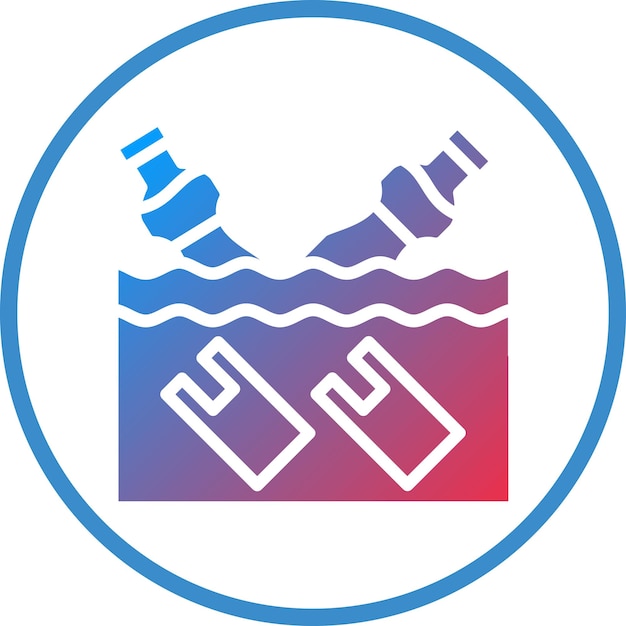 Plik wektorowy water pollution icon style