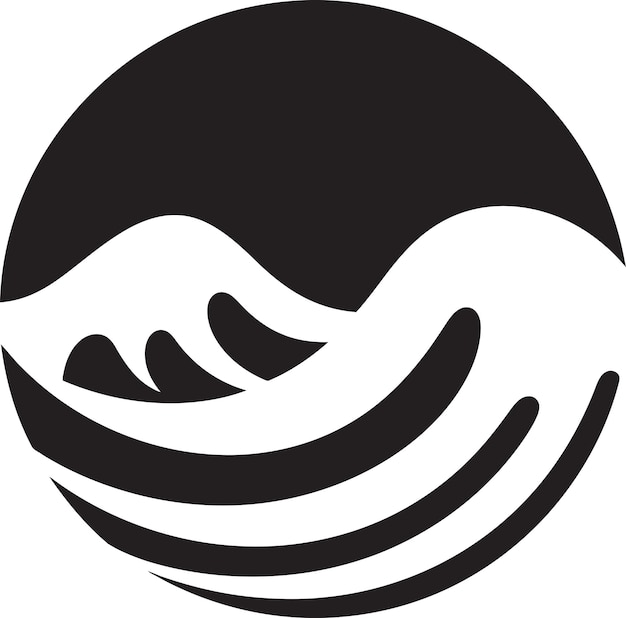 Wave Whisper Water Wave Icon Vector Minimalist Motion Logo Design Vector
