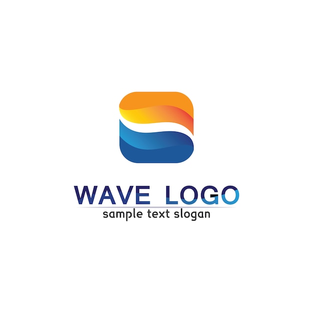 Waves Beach Logo I Symbole Szablon Ikony Aplikacji