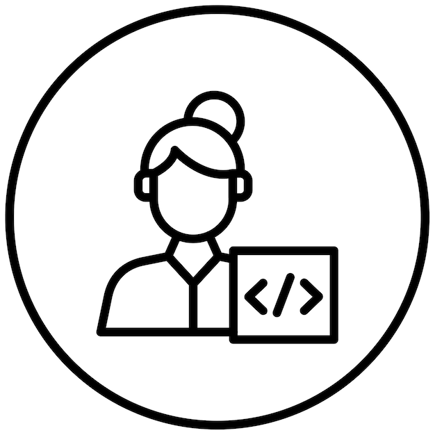 Web Developer Kobieta Ilustracja wektorowa