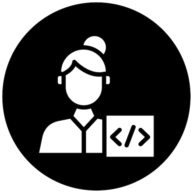 Web Developer Kobieta Ilustracja wektorowa