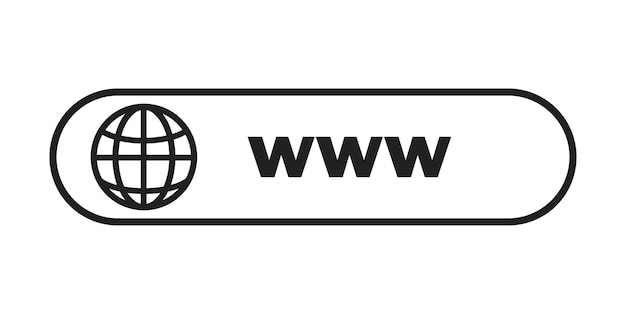 Web Ikona Www Wektor Na Białym Tle Symbol Przeglądarki