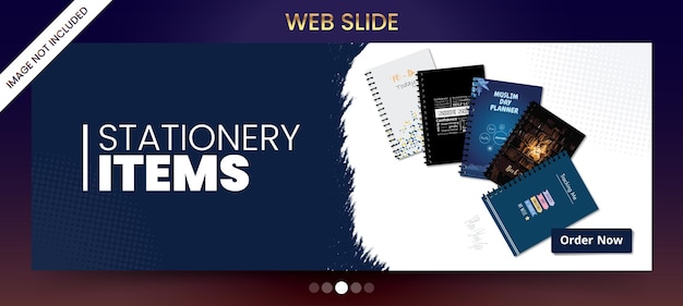 Plik wektorowy web slider banner dla nowoczesnego marketingu cyfrowego web header vector ui kit łatwo edytowalny