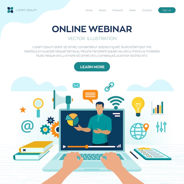 Webinar. Coaching. Strona docelowa e-learningu