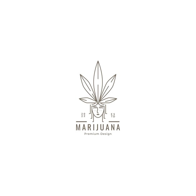 Weed z minimalistycznym logo kobiety