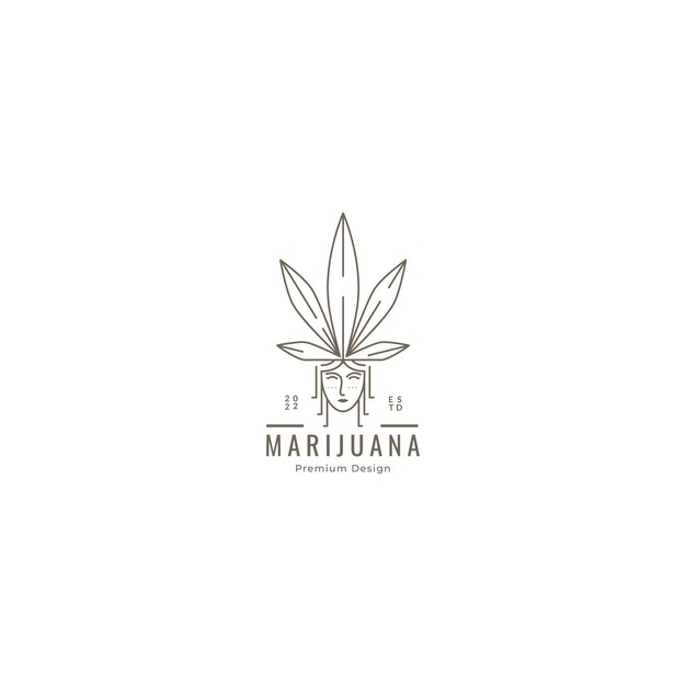 Weed Z Minimalistycznym Logo Kobiety