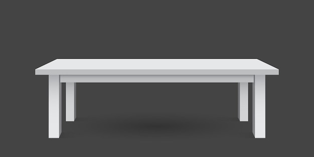 Plik wektorowy wektor 3d stół do prezentacji obiektów pusty biały blat na białym tle na czarnym tle