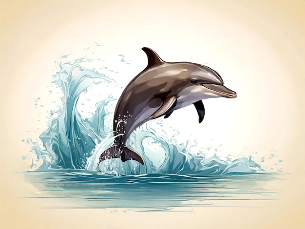Plik wektorowy wektor a delfin odizolowany