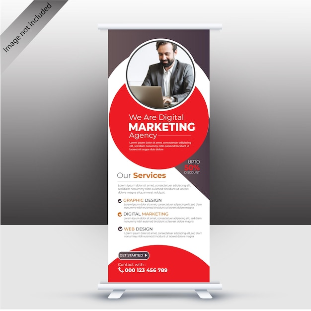 Wektor Abstrakcyjny Biznes Standee Roll Up Banner Design