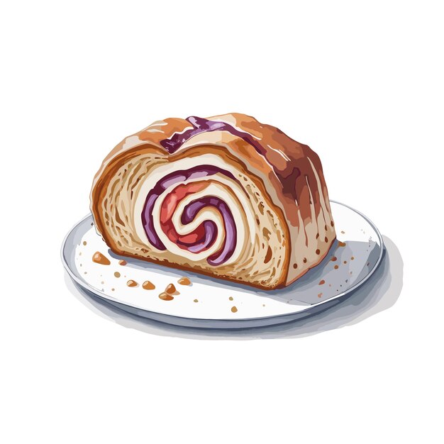 Plik wektorowy wektor akwarelowy babka pastel clipart edytowalne białe tło