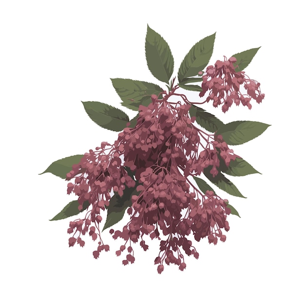 Plik wektorowy wektor akwarelowy himalayan elderberry clipart owoców edytowalne białe tło