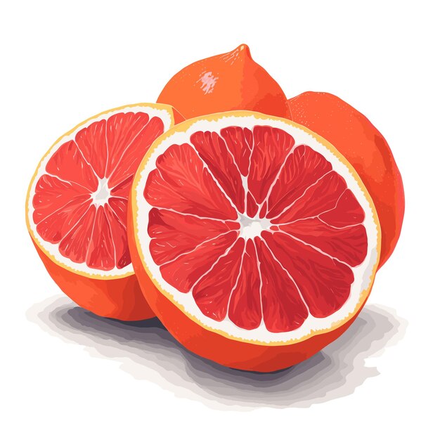 Plik wektorowy wektor akwarelowy star ruby grapefruit pastry clipart edytowalne białe tło