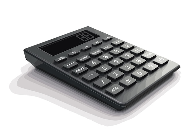 Wektor Art Illustration Kalkulator Kalkulator Rachunkowość Cyfrowe Biuro Biznesowe