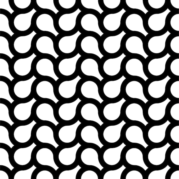 Wektor bezszwowe splot geometryczny wzór Niekończące się monochromatyczne tło Kreatywny powtarzalny projekt