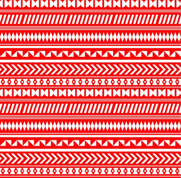 Wektor bezszwowe wzór aztec, geometryczny wzór w kolorze czerwonym EPS