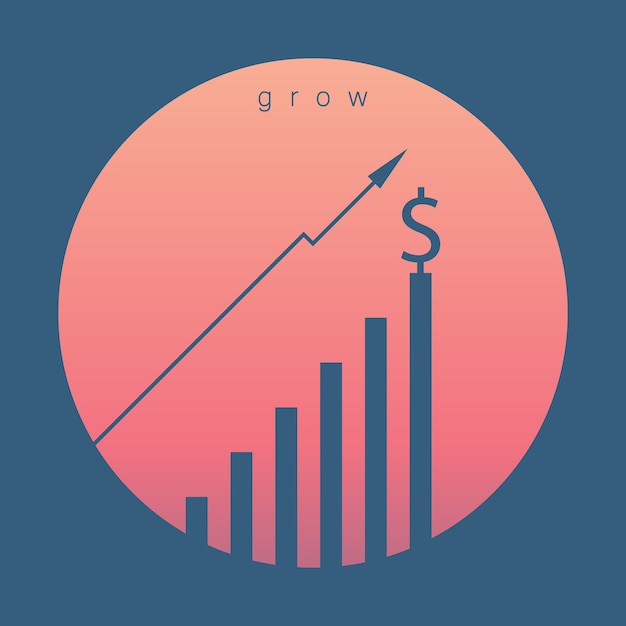 Wektor Biznes Finanse Rosnące Pojęcie Zysku