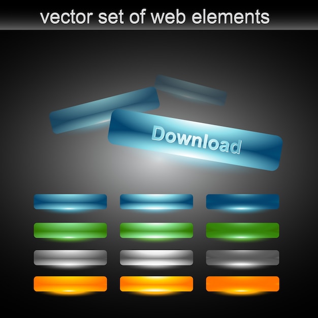 Wektor Błyszczące Przyciski