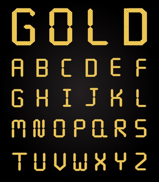 Wektor błyszczące złote litery