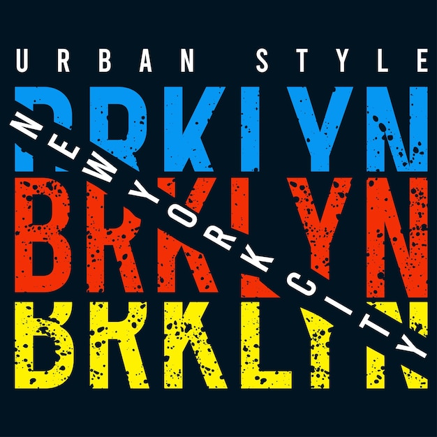 Wektor Brooklyn Typografia Ilustracja Projekt