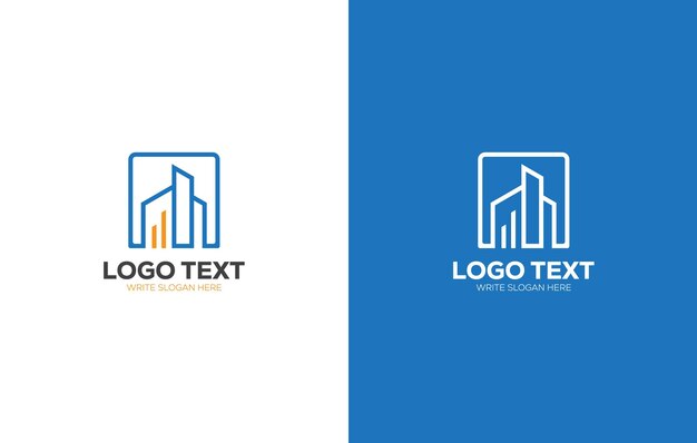 Wektor budynku Kreatywne logo nieruchomości Agencja budowy domu ikona i dom logo