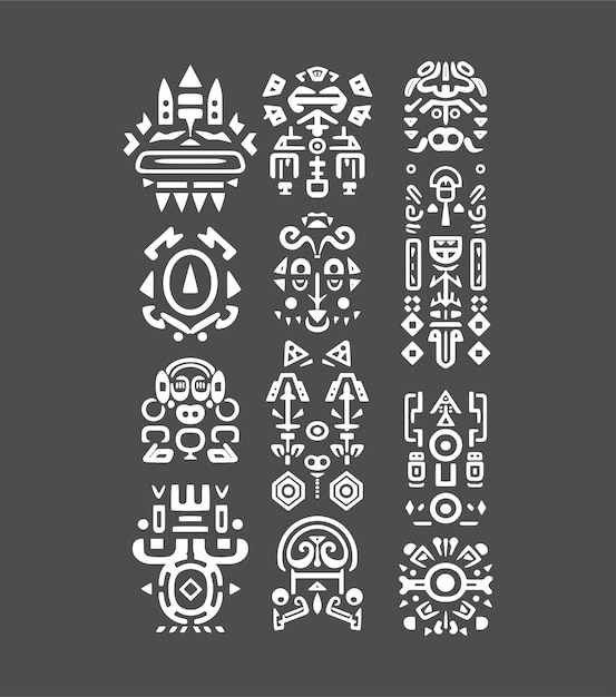 Wektor Dekoracji Plemiennej Azteków