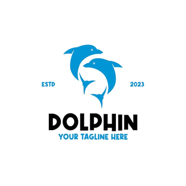 Wektor Delfin Logo Ilustracja Pomysł Na Projekt