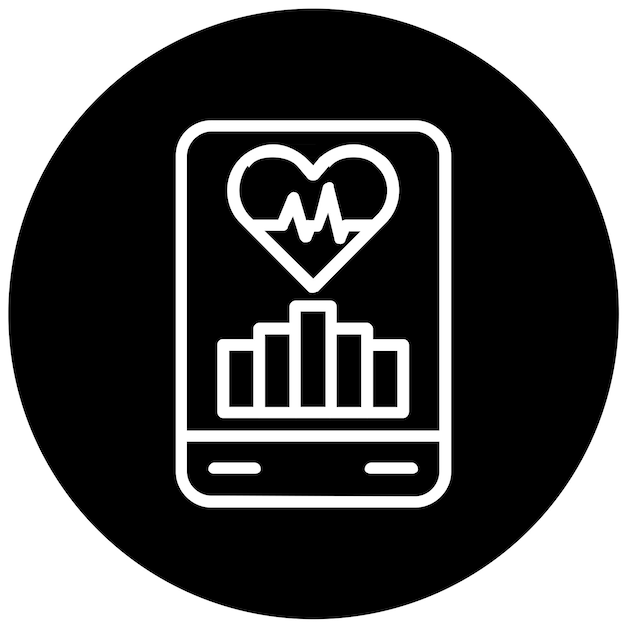 Wektor Design Health Tracking App Icon Icon Style