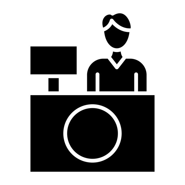 Wektor Design Hotel Reception Icon Style