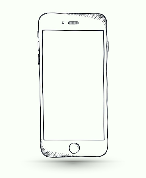 Wektor Doodle Smartphone.