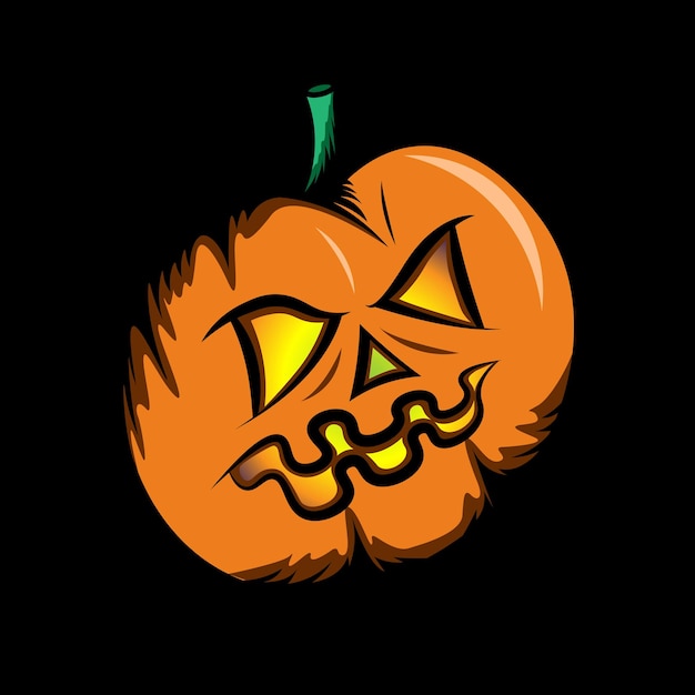 wektor dyni na symbol maskotki halloween lub e-sportu