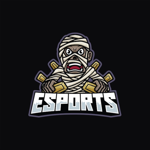 Wektor Edytowalny Logo Mumii E-sport