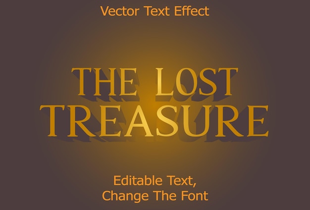 Plik wektorowy wektor efekt tekstowy zagubiony skarb
