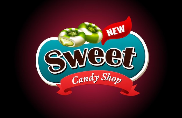 Wektor Efektu Sweet Candy Text