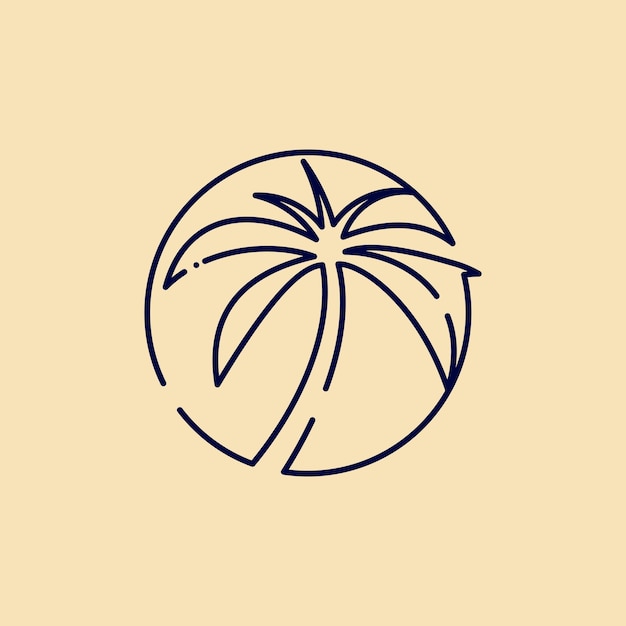 Plik wektorowy wektor elementów projektowania palmy z nowoczesnym kreatywnym pomysłem koncepcyjnym