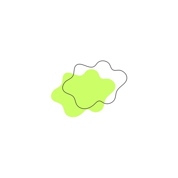 wektor elementu blob element koloru jasnozielonego