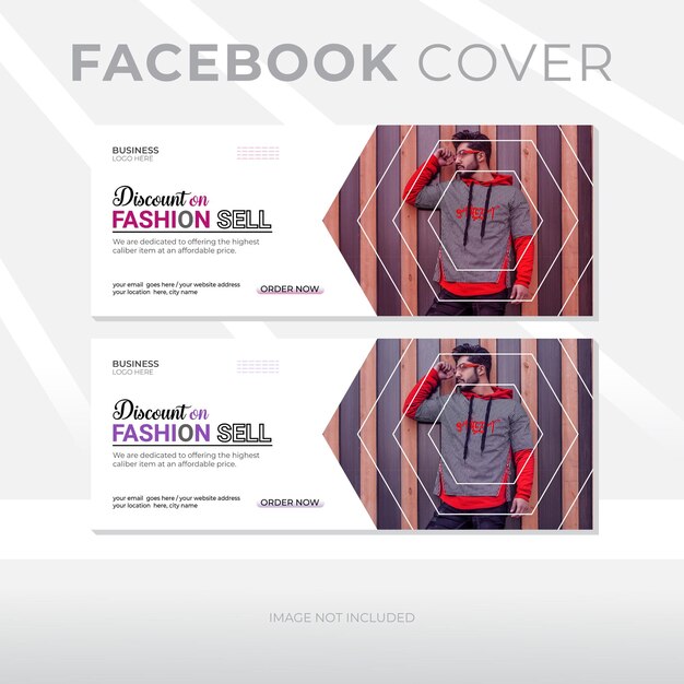Wektor EPS nowoczesny marketing cyfrowy promocja biznesu i korporacyjny szablon okładki Facebooka