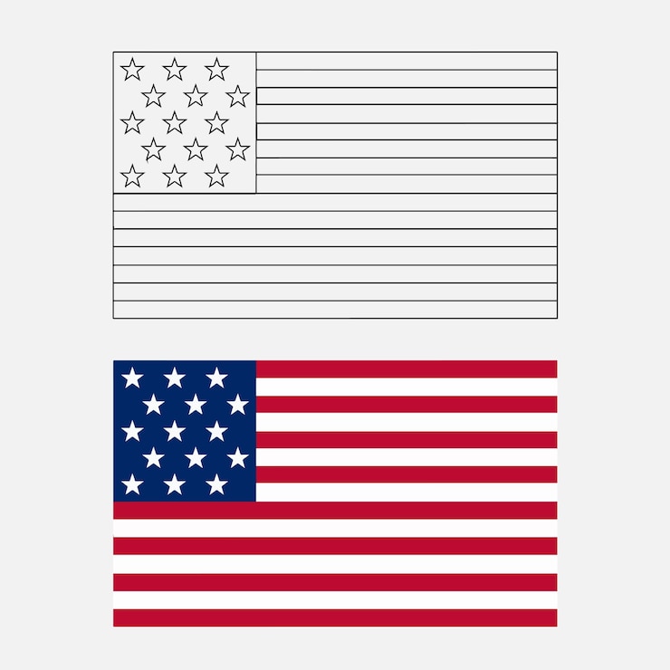 Wektor wektor flaga usa
