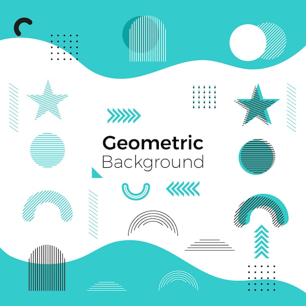 wektor geometryczne kształty tło w płaskiej konstrukcji