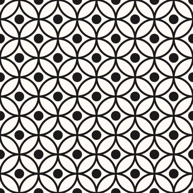 Wektor geometryczne streszczenie bezszwowe monochromatyczne wzór tekstury powtarzające się tło