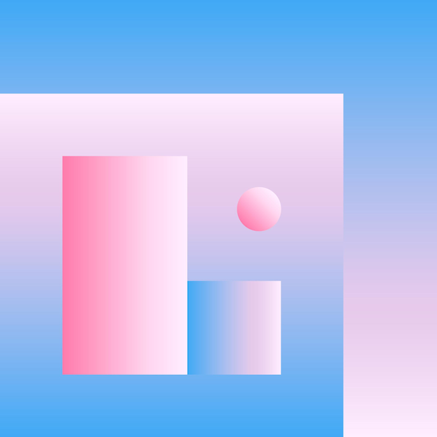 Wektor Geometryczny Gładki Niebieski Różowy Gradient Tło W Stylu Material Design Prosty Minimalistyczny Kolorowy Wzór Oparty Na Kształtach Siatki I Linii Kluczowych Grafika Biznes Prezentacja Internetowa Tkanina Okładkowa