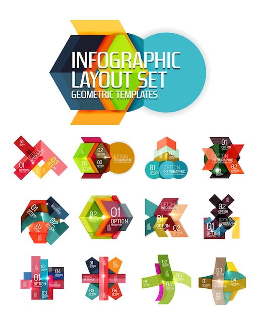 Wektor Geometryczny Infografika Szablon