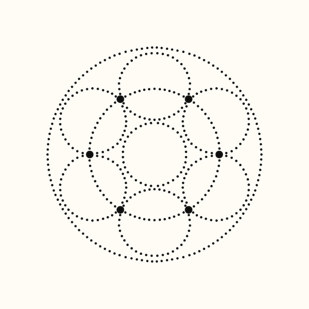 Wektor geometryczny kształt kropkowany element projektu eps10