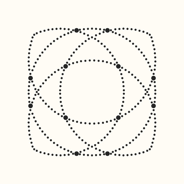 Wektor geometryczny kształt kropkowany element projektu eps10
