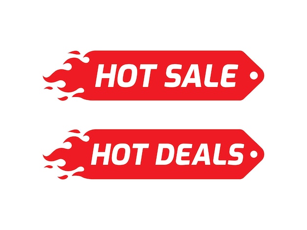 Wektor gorącej sprzedaży Wektor gorącej sprzedaży Banner ognia Ceny gorącej sprzedaży Ceny oferty