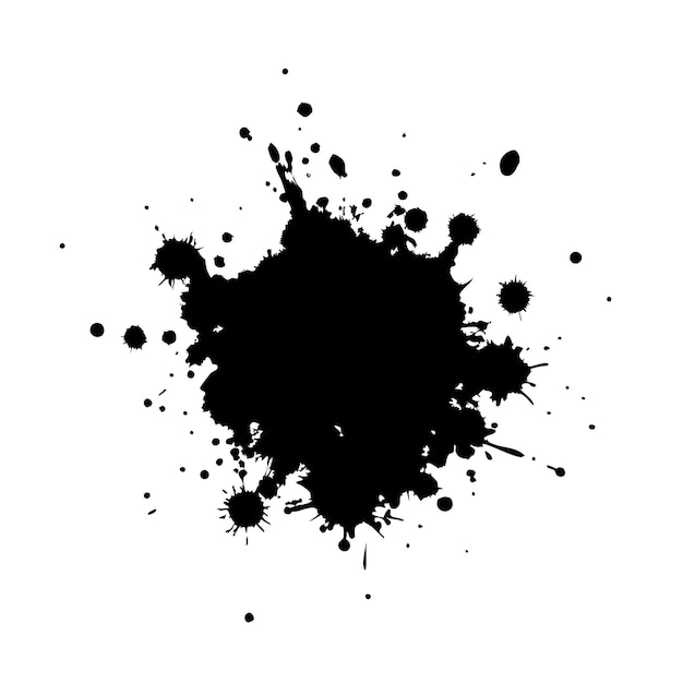 Wektor grunge atrament splat izolowane białe tło 15