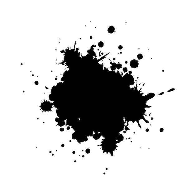 Wektor grunge atrament splat izolowane białe tło 21