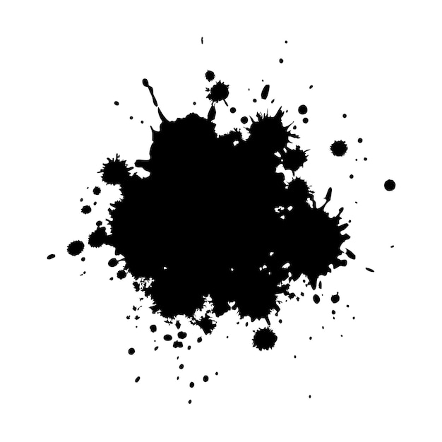 Wektor grunge atrament splat izolowane białe tło 4