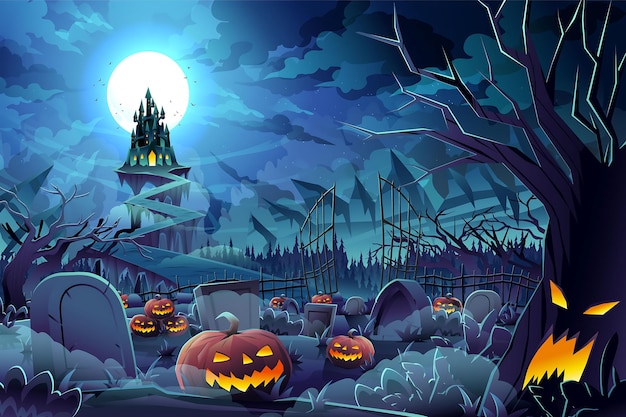 Plik wektorowy wektor halloween tło halloween tło projekt halloween tło ilustracja