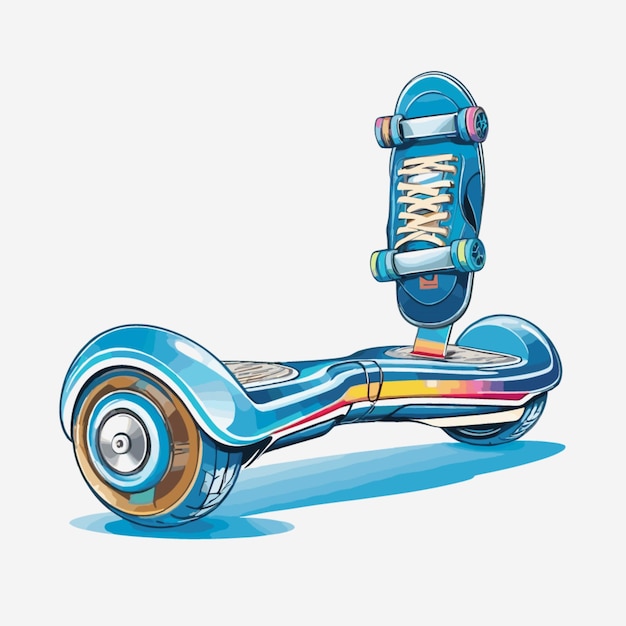 Wektor Hoverboardów Na Białym Tle